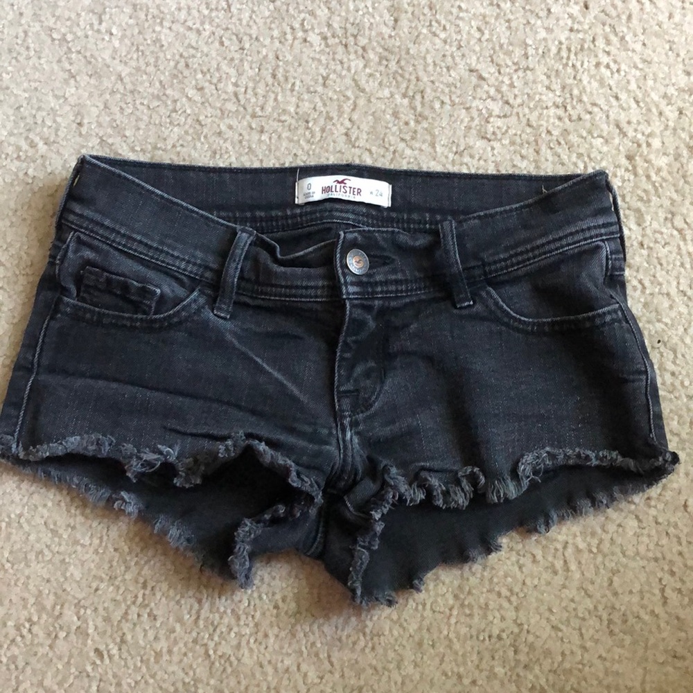 Black Denim Short Shorts